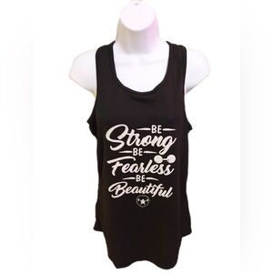 Black Sleeveless Top with Motivational Print
